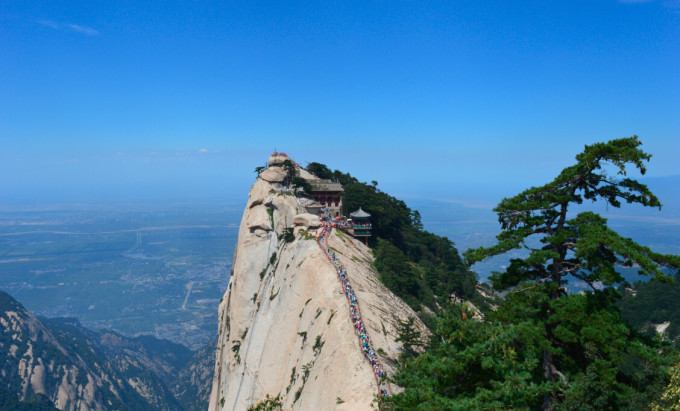 手绘华山风景图片